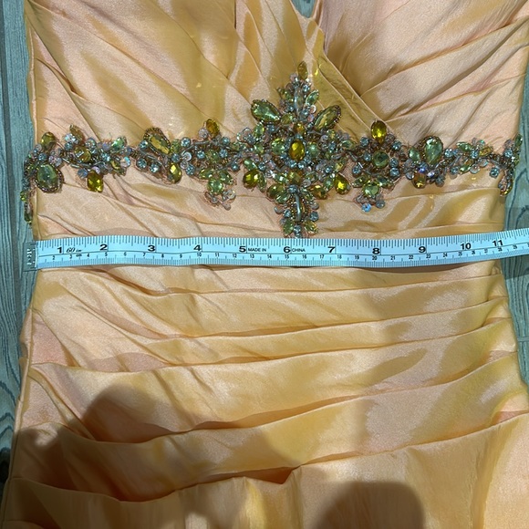 Tiffany Designs Peach Crystal Prom/Pageant Dress - Picture 16 of 16